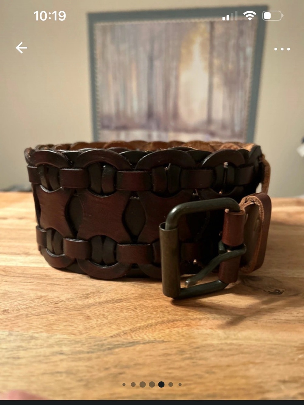 Brown Woven Leather women’s Belt
